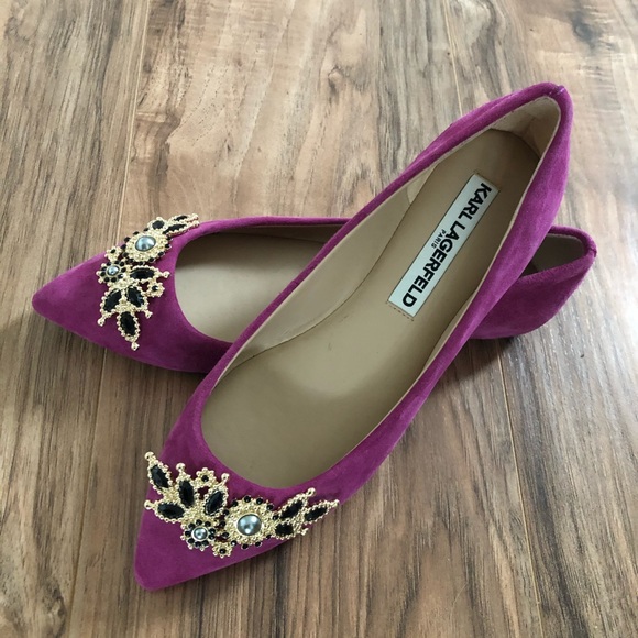 Karl Lagerfeld Shoes - Karl Lagerfeld purple suede shoes